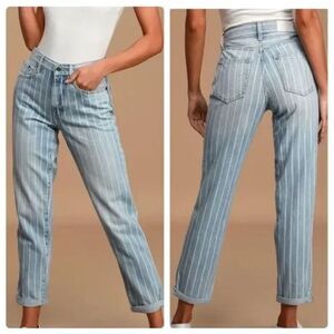 NWT Pistola Presley Pinstripe High Rise Vintage '90s Jeans In Members Only Sz28